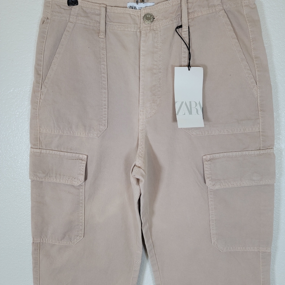 Zara Women's Tan Cargo Pants